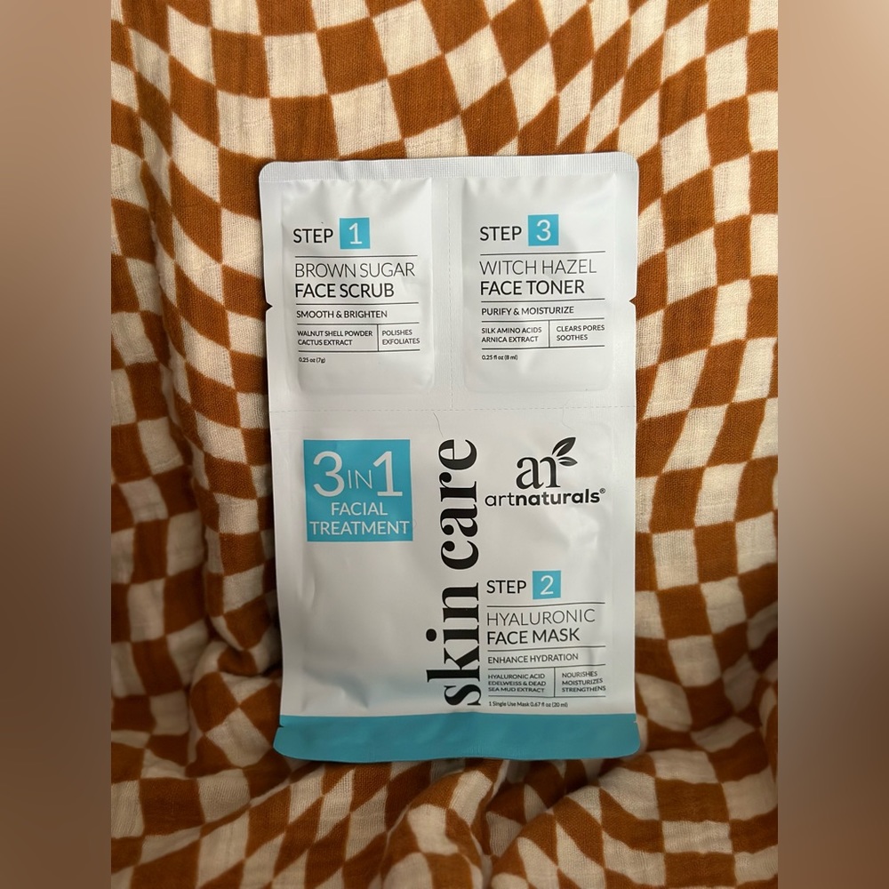 Art Naturals 3 Step Skincare Routine- Face Mask, Face Scrub, Face Toner